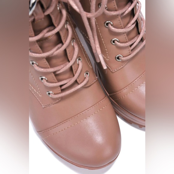 Nude Platform Heeled Bootie - Picture 3 of 4